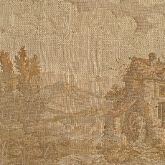 Image 1 of Large French Tapestry (Gobelin) -1950s-Traditional Spring Scene - Rococo Style