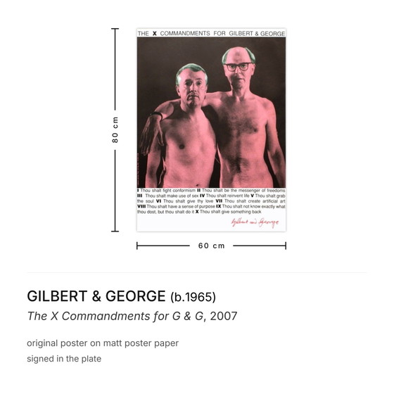 Gilbert & George poster: De tien geboden voor G & G 2007 – Paper (photo 3 of 5)