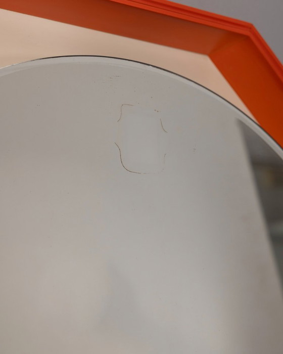 Image 1 of Vintage wandspiegel met achtergrondverlichting uit de jaren 70, Italiaans design.
