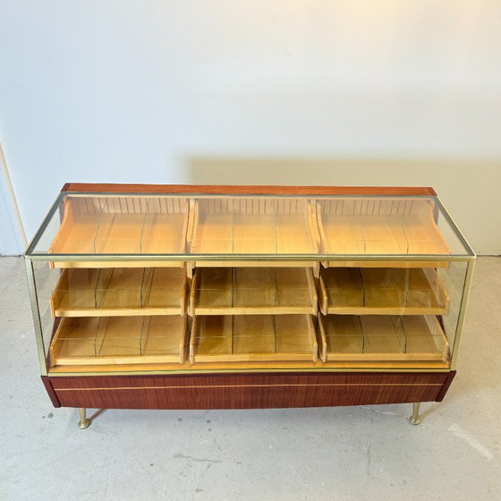 Image 1 of Bancone vintage in teak con 9 cassetti, A. Ahlström