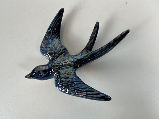 Image 1 of 5x Originele mid-century Wandzwaluwen en hun nesten (2x) - W. Germany