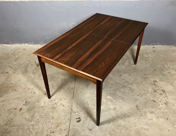 Image 1 of Table de salle à manger extensible Mid Century en bois de rose