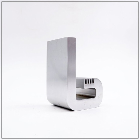 Image 1 of Pot à crayons et à lettres moderniste vintage en aluminium par Pierre Vandel, années 1970