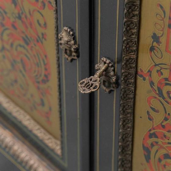 Image 1 of VINTAGE FRENCH RENAISSANCE STYLE BOULLE SIDEBOARD HAND PAINTED 19TH CENTURY