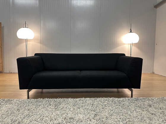 Image 1 of Rolf Benz Linea 3-Seater Sofa Black Fabric - Timeless Design