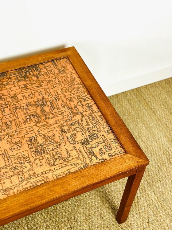 Image 1 of Mesa de centro escandinava de teca y cobre, 1960