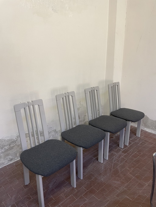 4 sedie da pranzo grigie