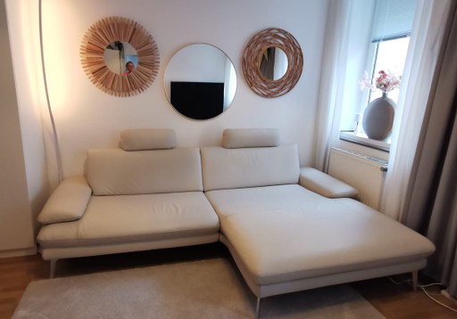 Dieter Knoll Hoekbank ARZONA in Beige Leer