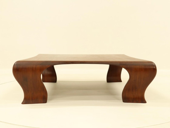 Image 1 of Organic Coffee Table in Solid Iroko by Marc Van Rampelberg