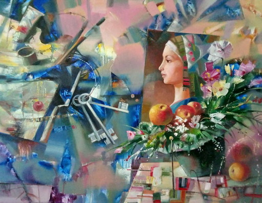 Original Oil Painting Abstract Expressionism Symbolism Metamorphoses – schilderijen tekeningen, Canvas