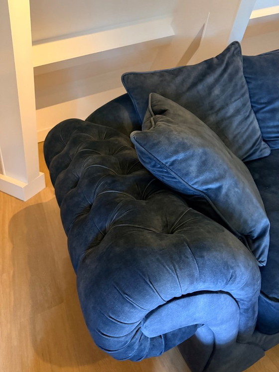 Image 1 of Sofá de 4 plazas y sofá de 1,5 plazas, color petróleo