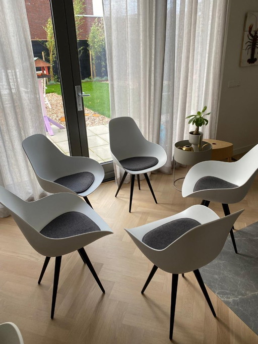 6 sedie Kubikoff Dimple, tavolo da pranzo con cuscini di seduta Parkhaus