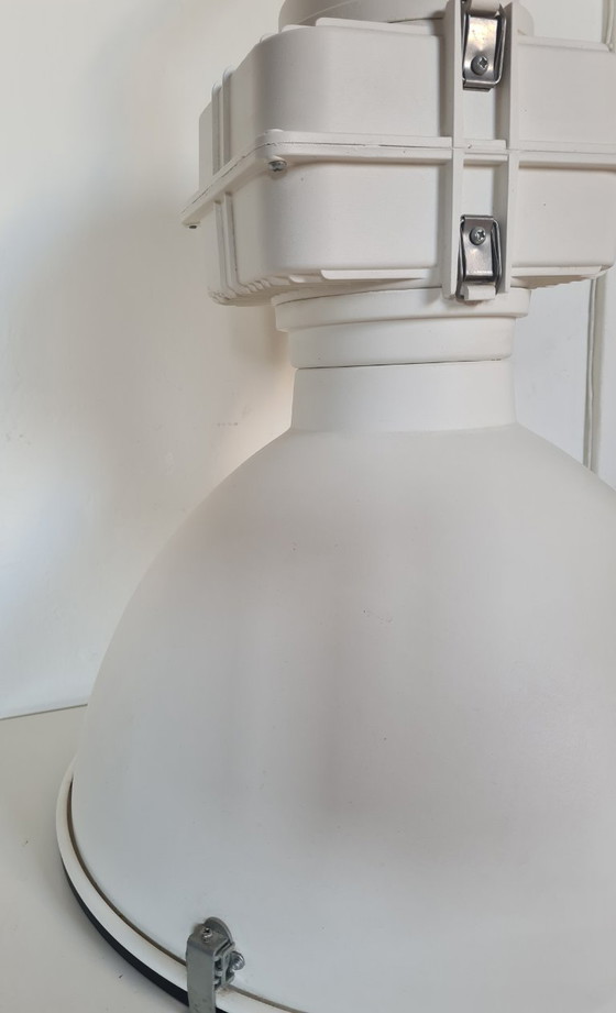 Image 1 of Industrial transformer XL factory lamp - matte white - vintage style