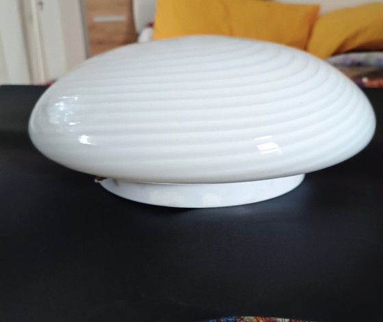 Image 1 of Lámpara de techo EGOLUCE de cristal de Murano con diseño en espiral - Estilo moderno de mediados de siglo 40x40cm Perfecta