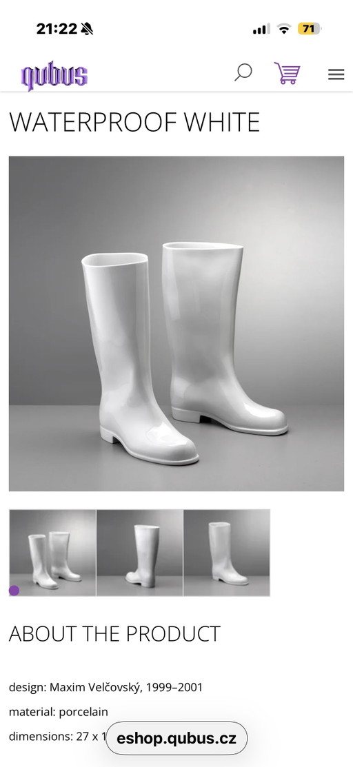 Vase botte en porcelaine de Qubus