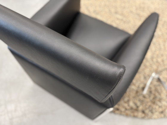 Image 1 of Leolux Goncharov Sessel, schwarzes Leder