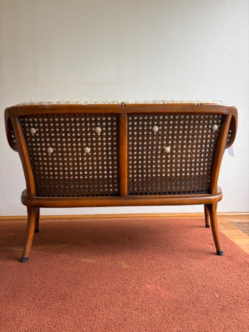 Panca di metà secolo di Wilhelm Knoll con intreccio viennese