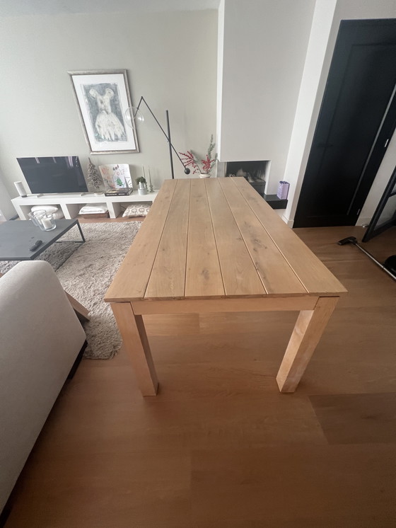 Image 1 of table de salle à manger en chêne massif