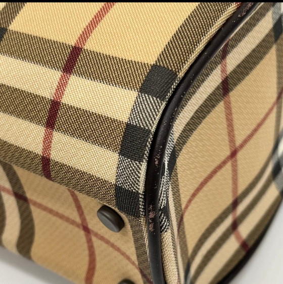 Image 1 of Sac à main Mini Boston Burberry en PVC et cuir à motif Nova Check