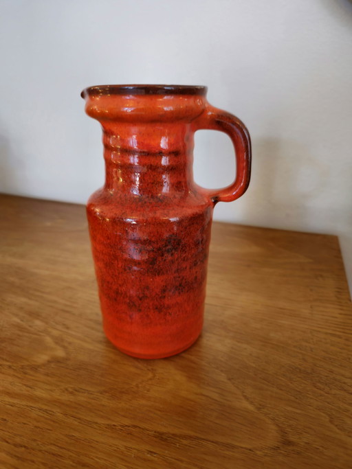 Vase orange Vase à oreille Jaap Ravelli Années 60