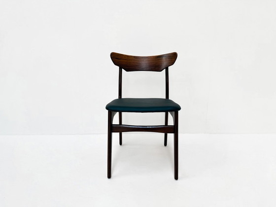 Image 1 of Set da pranzo moderno di metà secolo in palissandro: Sedie Schionning & Elgaard