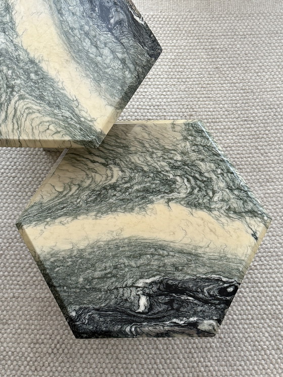 Vintage Marmeren Salontafel Set – Marble (photo 11 of 12)