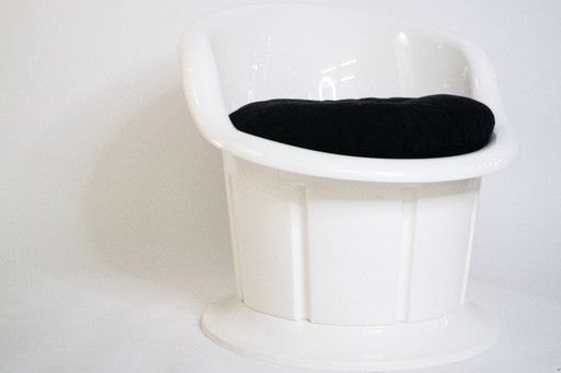 Fauteuil blanc Popptorp de Ikea - années 1990
