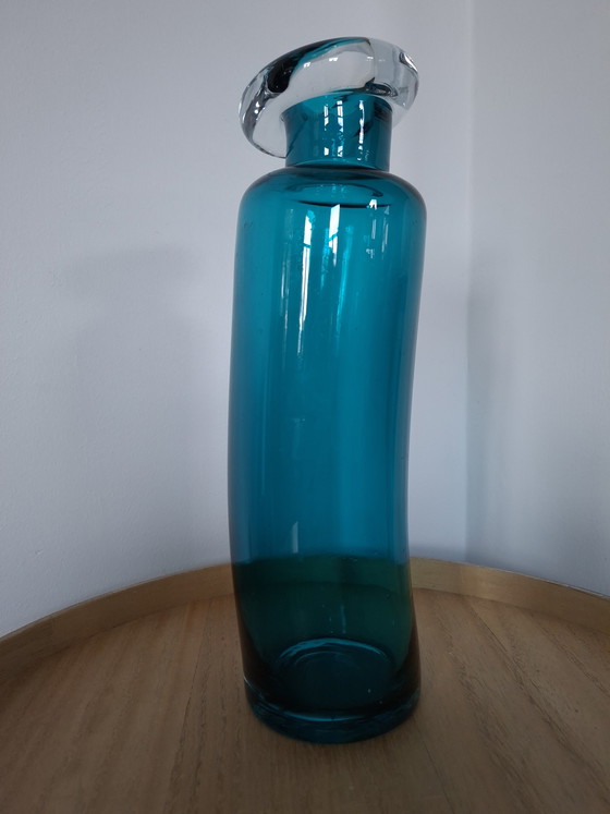 Image 1 of Vintage Rosenthal "Drunken Bottle" Vase – Turquoise (30 cm)