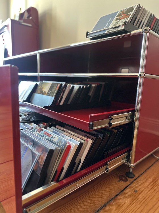 Image 1 of Original USM Haller Lowboard | TV Unit | Ruby Red | Excellent Condition | From First Owner