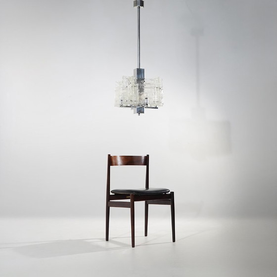 Kroonluchter van verchroomd metaal en glas, jaren 70 – Plafondlampen, Metal (photo 15 of 15)