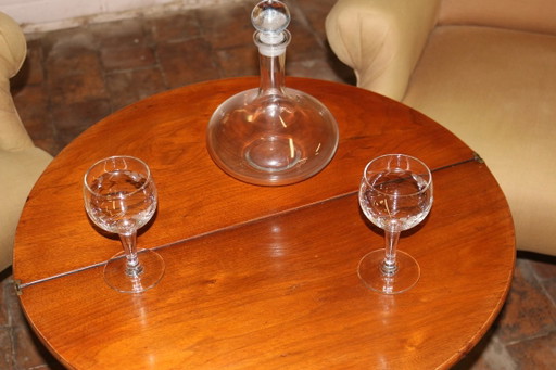 Ancienne table pliante anglaise – bijzettafels, Wood, Brass (photo 2 of 5)