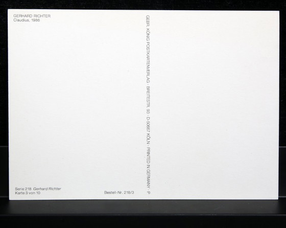 Image 1 of Claudius (1986) van Gerhard Richter - Handgesigneerde ansichtkaart 158/5000