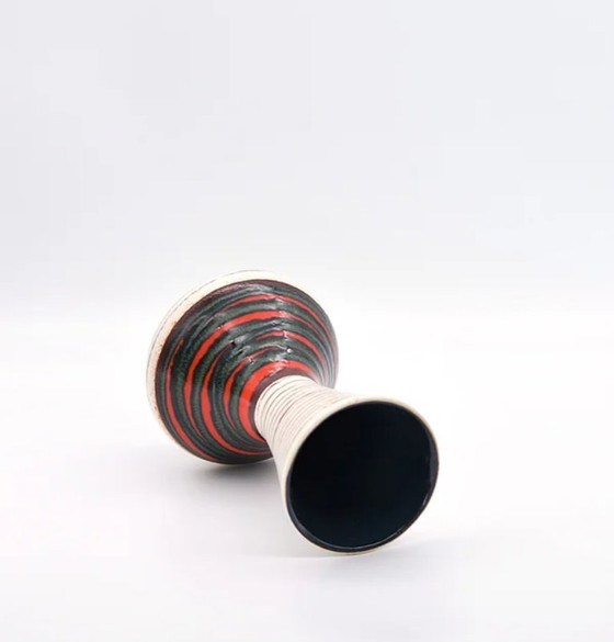 Image 1 of Scheurich 523-21 West German Fat Lava Vase – Vintage Mid-Century Modern Pottery