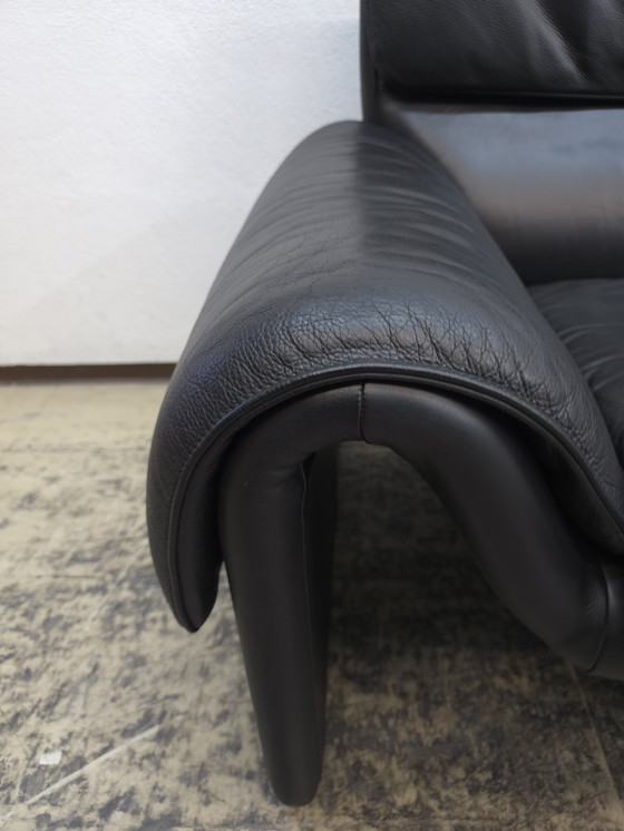 Image 1 of De Sede ds 2011 Black Two-Seater Designer Sofa Leather Sofa Couch desede