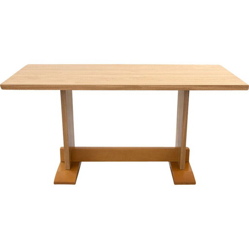 Vintage tafel met eikenhouten laminaatblad, jaren 70