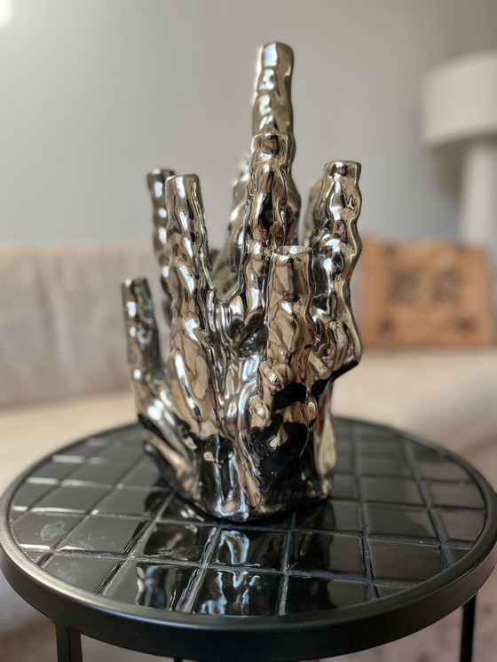 Image 1 of Coral Vase Silver by Pols Potten