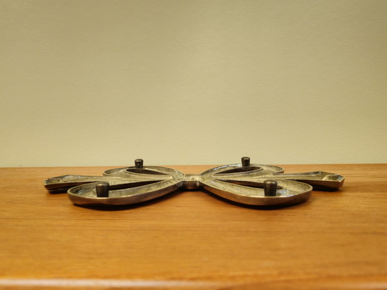 Image 1 of Vintage Bow Brass Yellow Copper Coaster Plateau