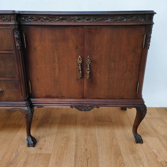 Image 1 of Vintage Chippendale dressoir buffetkast ladekast wandkast