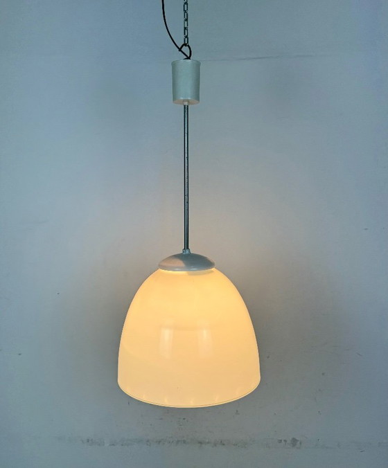Image 1 of Vintage Chandelier with Milk Glass from Elektrosvit, 1960s