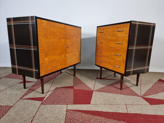 Image 1 of Vintage Brown Cabinets, 1970s