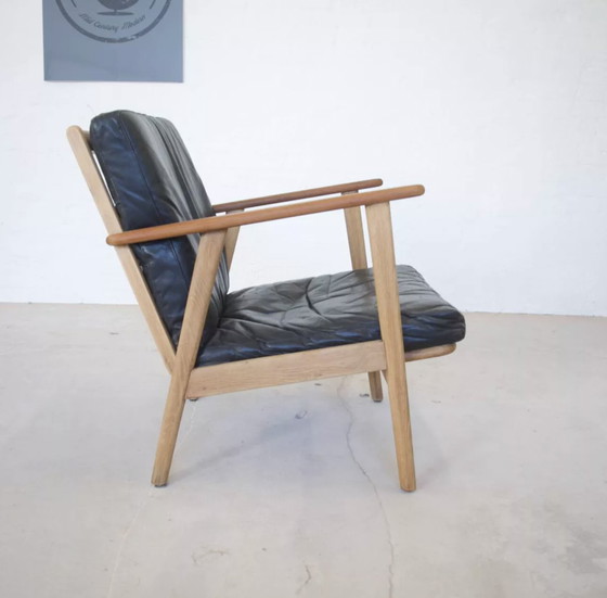 Image 1 of Danish mid-century teak & oak armchair, 1950s