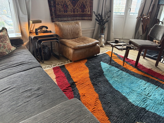 Image 1 of Tappeto postmoderno dal design astratto degli anni '80 – 332 × 205 cm – Marocco