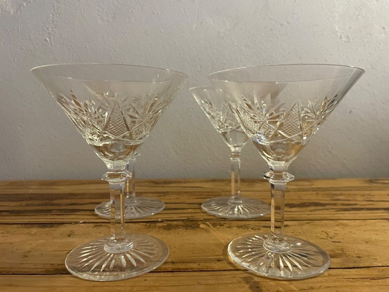 Image 1 of 4 Martini Val Saint Lambert Crystal Belgian Eurydice Art Deco