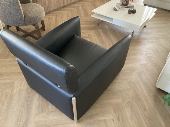 Image 1 of Leolux Oblomov fauteuil zwart leder