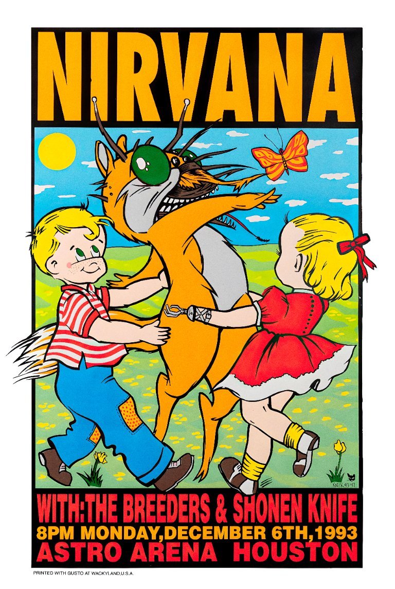 Nirvana Concert In Houston Texas 1993 - | Posters second-hand