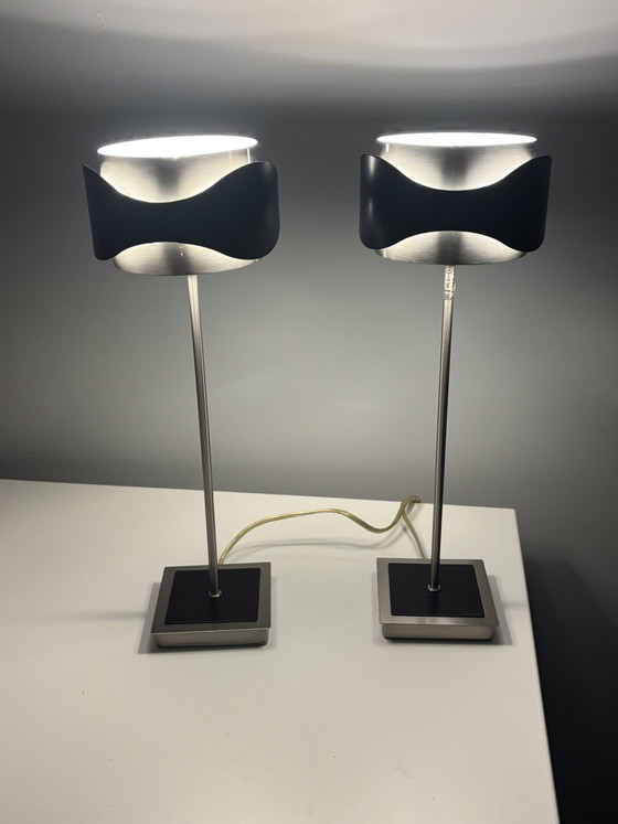Image 1 of Set of 2 Vintage EGLO "Catwalk" Table Lamps – Postmodern Design (80s/90s)