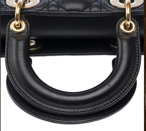 Image 1 of Borsa DIOR Lady Dior in cuoio nero - 103265