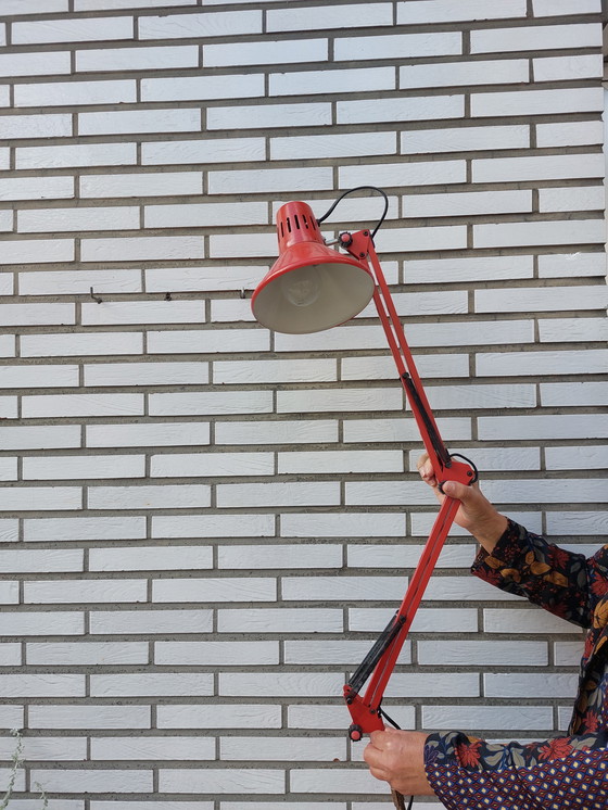 Image 1 of Lampada da architetto rossa vintage