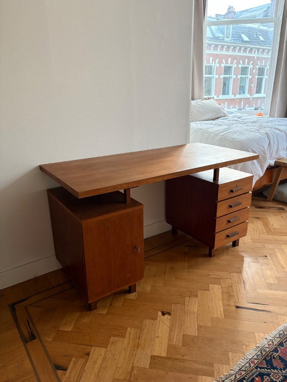 Scrivania in legno Midcentury con piano flottante – Scrivanie (photo 2 of 8)