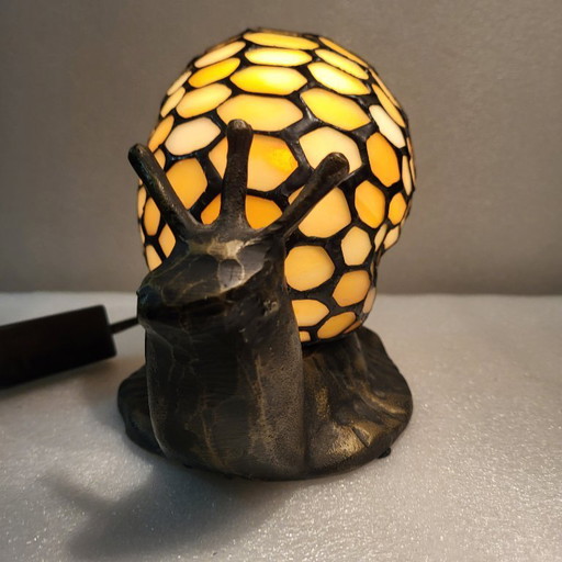 Lampe escargot  style Tiffany 